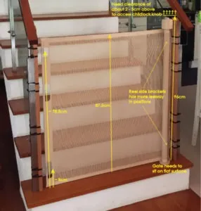 Retract-A-Gate Key Measurements for installation